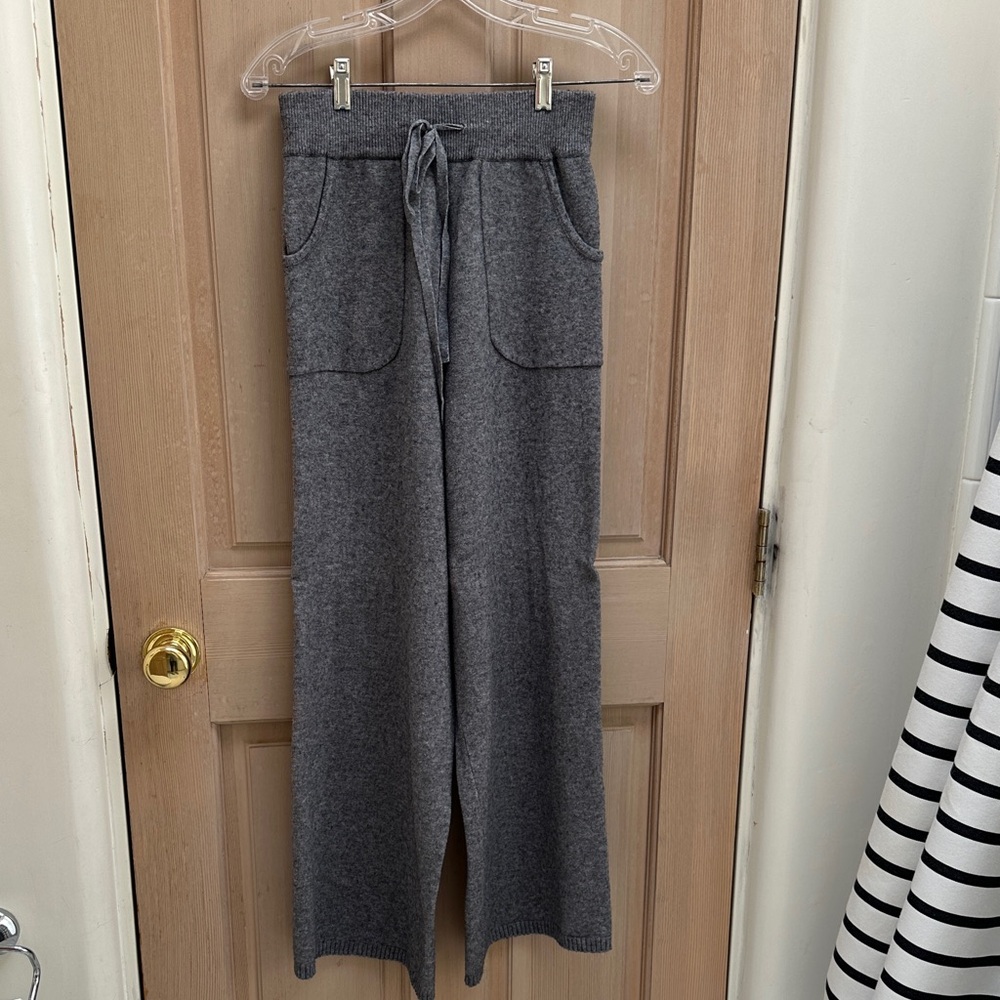 Gray Wide Leg Women's Pants